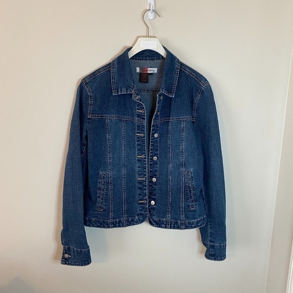 Live a little Denim Jacket Size Small - Picture 1 of 7